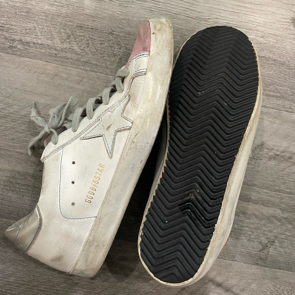 Golden goose white with pink size 39